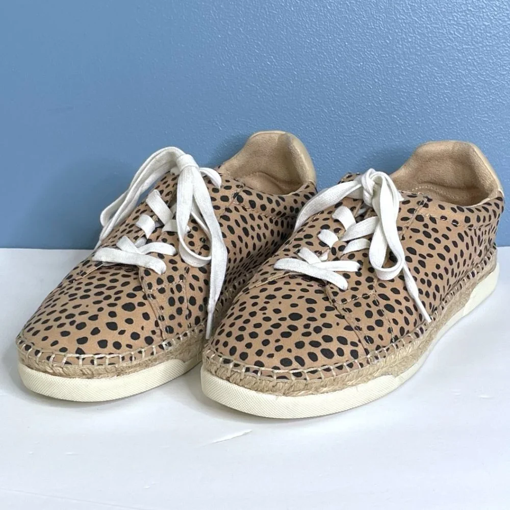 Universal Thread Womens Shaelyn Espadrille Shoes Size 8‎ Leopard Print Lace Up